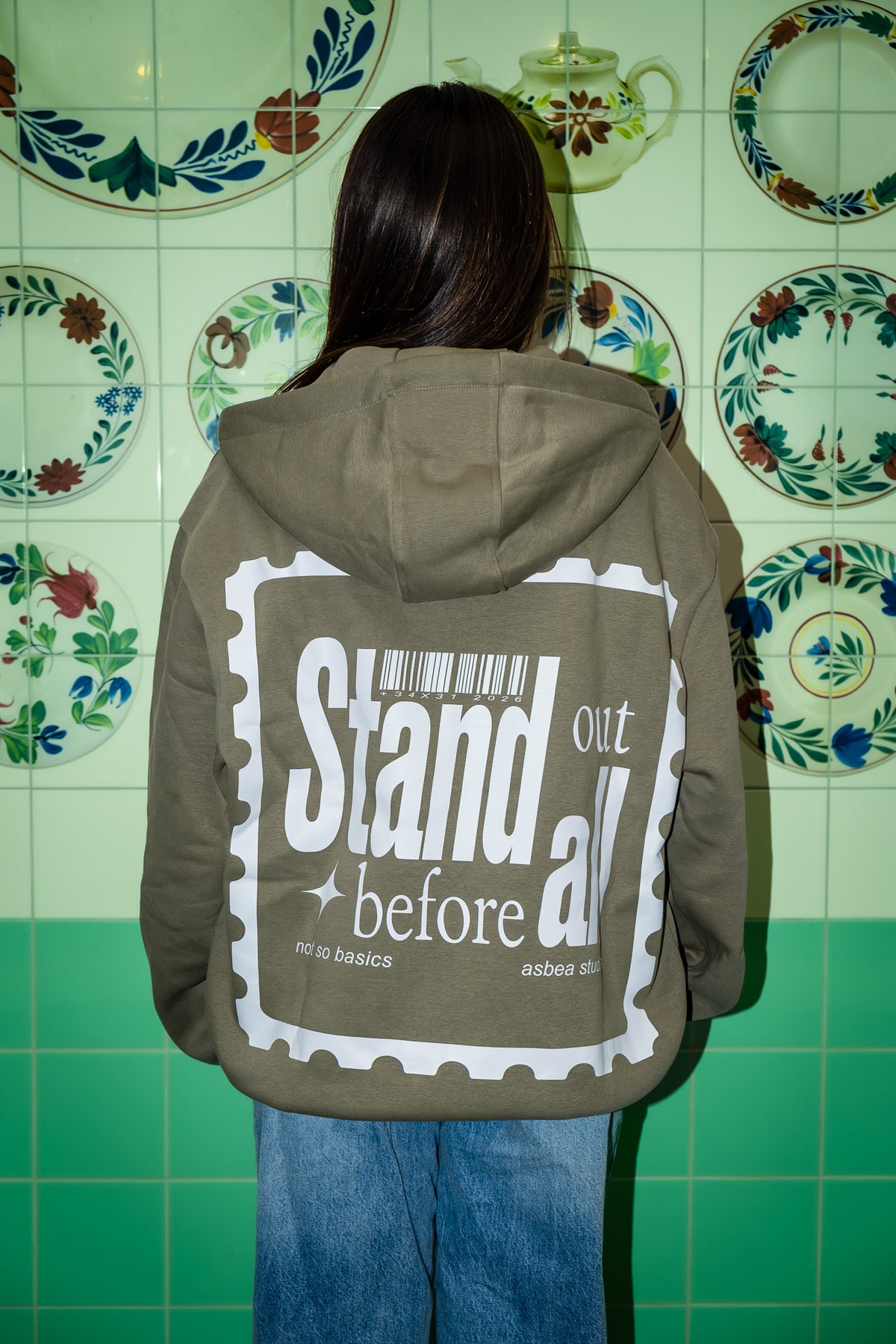 STAND OUT BEFORE ALL ZIPPER - OLIVE